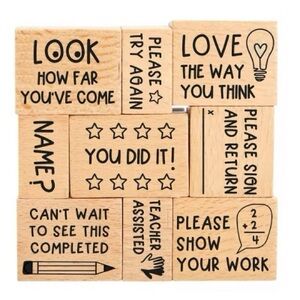 Pippi Post Teacher Stamp Set - 9 Pieces